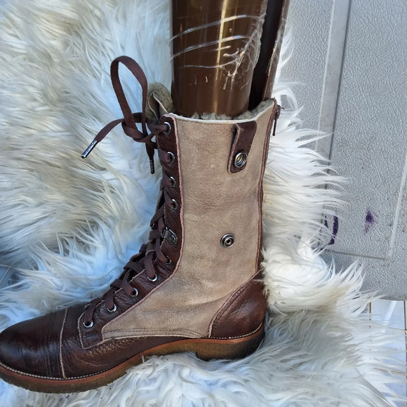 Diane Von Furstenberg Convertible lined boots 9 - Picture 4 of 11